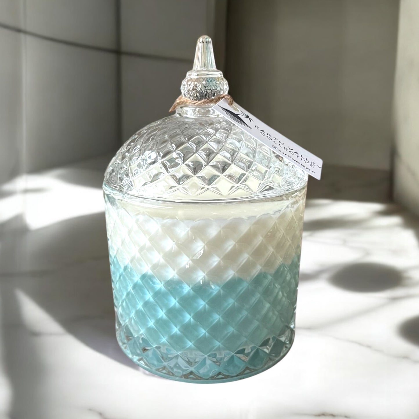 Two Tone Crystal Jar Candle