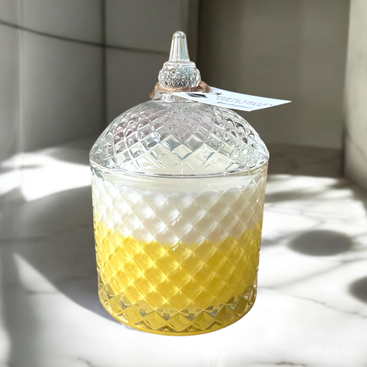 Two Tone Crystal Jar Candle