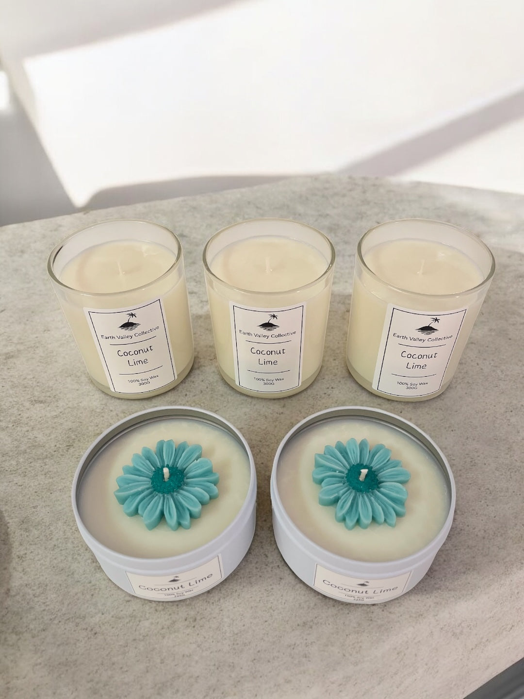 Coastal Collection Flower Candle