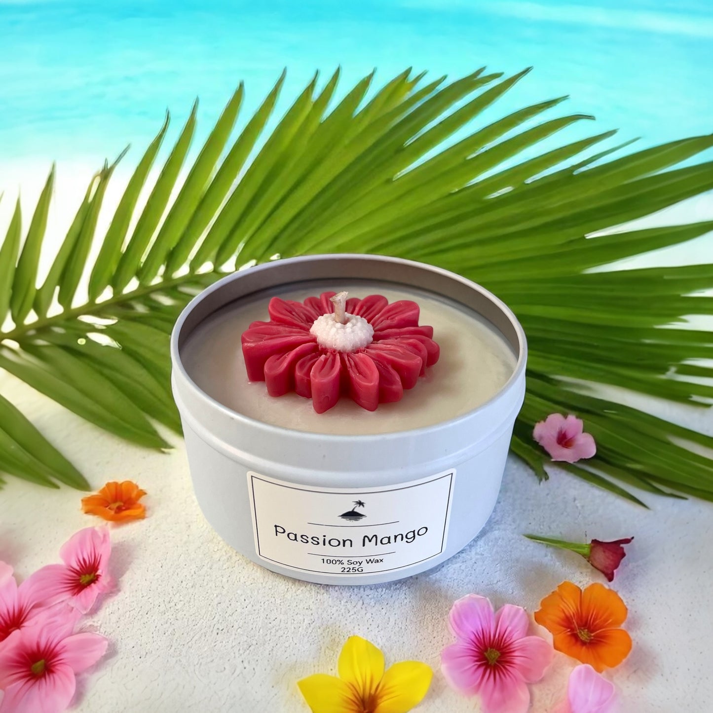 Coastal Collection Flower Candle