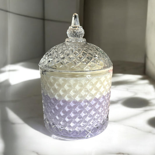 Two Tone Crystal Jar Candle