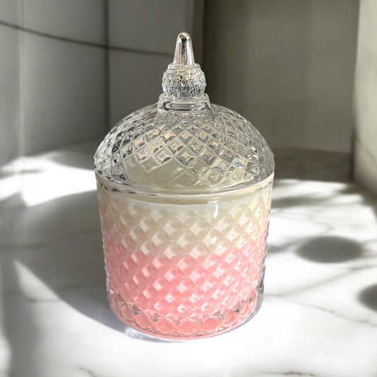 Two Tone Crystal Jar Candle