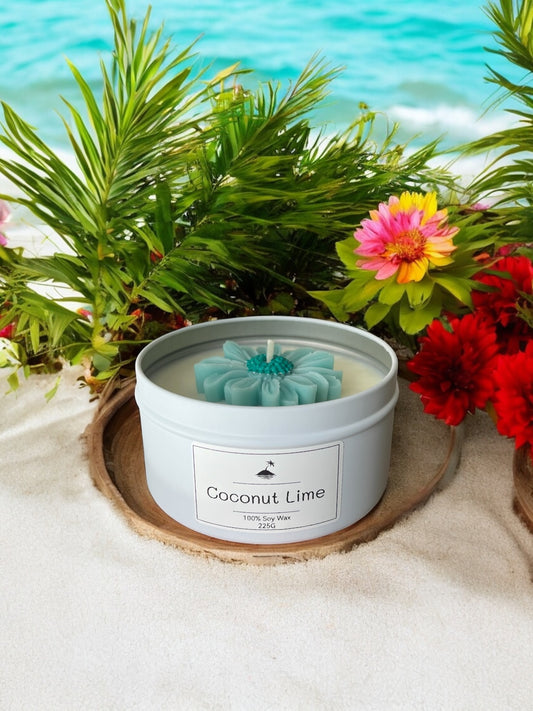 Coastal Collection Flower Candle