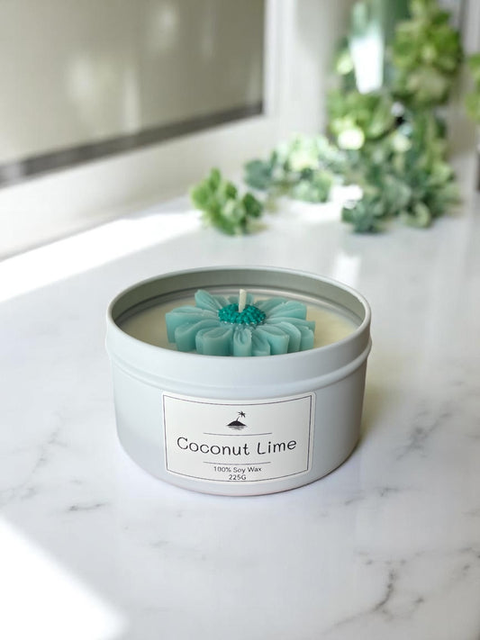 Coastal Collection Flower Candle